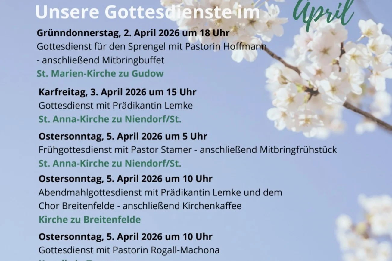 Gottesdienste rund um Ostern
