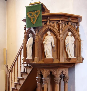 Die Kanzel der Kirche in Breitenfelde